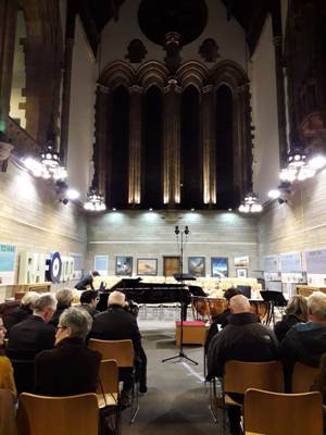 The audience arriving