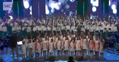 Y perfformiad yn y Pafiliwn